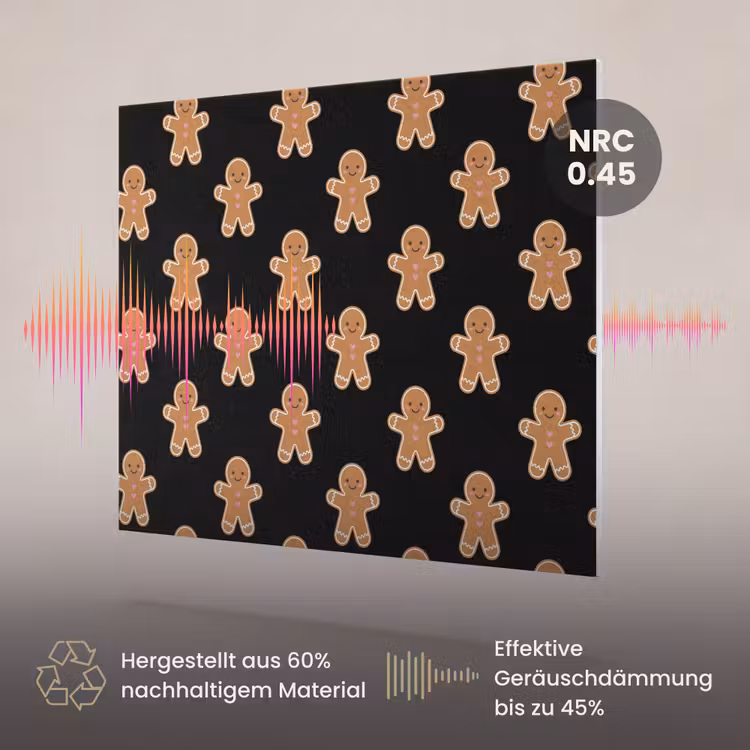Akustikbild - Lebkuchen – Weihnachten – Schwarz — 3