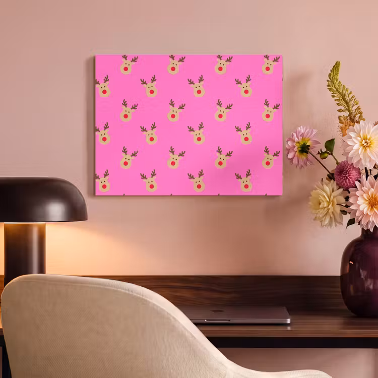 Akustikbild - Rentiere – Weihnachten – Neon – Rosa — 6