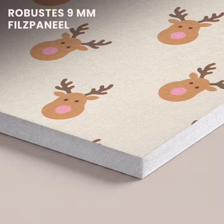 Akustikbild - Rentiere – Weihnachten – Creme – Rosa — 5