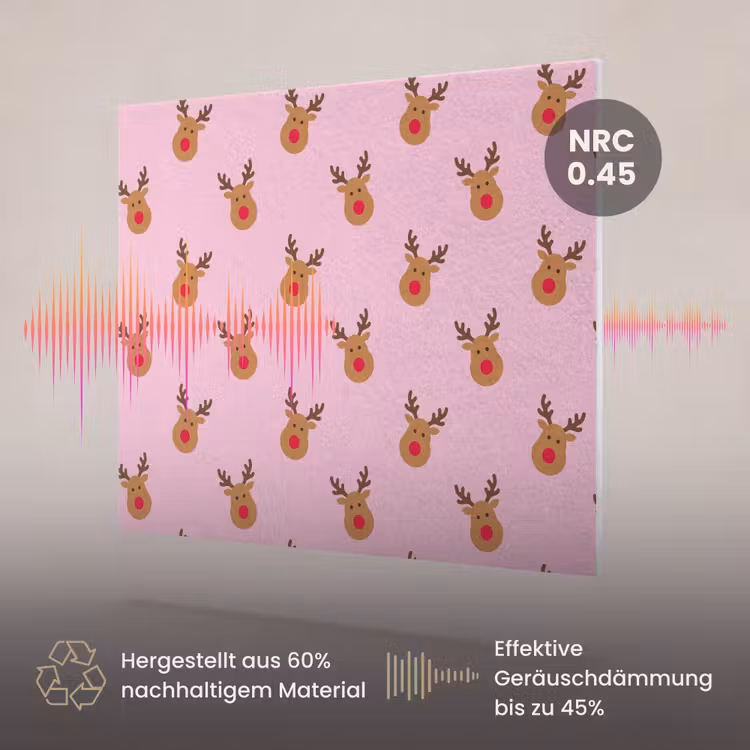 Akustikbild - Rentiere – Weihnachten – Rosa – Rot — 3