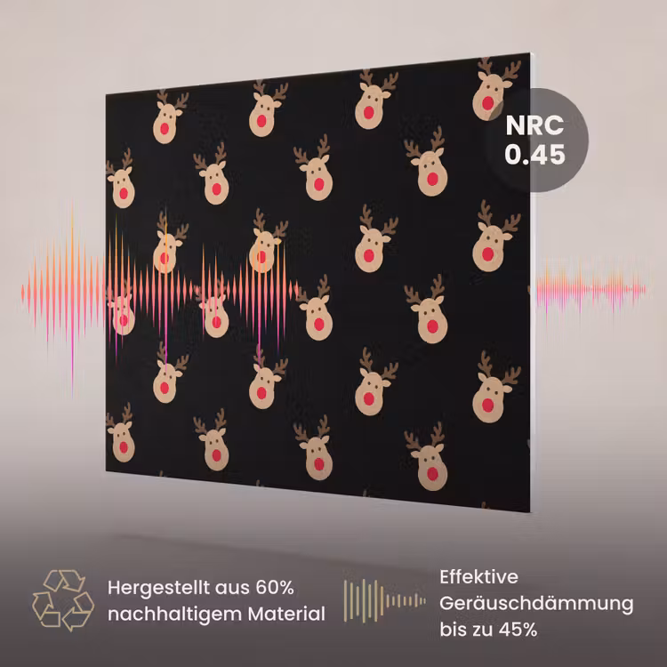 Akustikbild - Rentiere – Weihnachten – Schwarz — 3