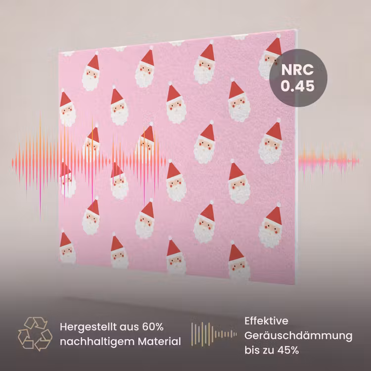 Akustikbild - Weihnachtsmann – Weihnachten – Rosa — 3