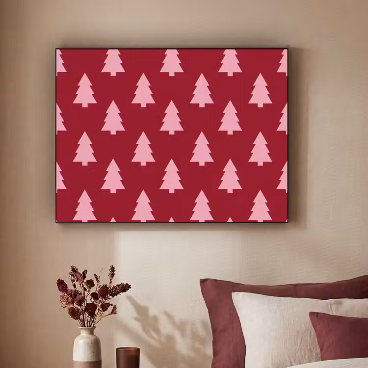 Art Frame - Weihnachtsbaum – Burgunderrot – Rosa — 2