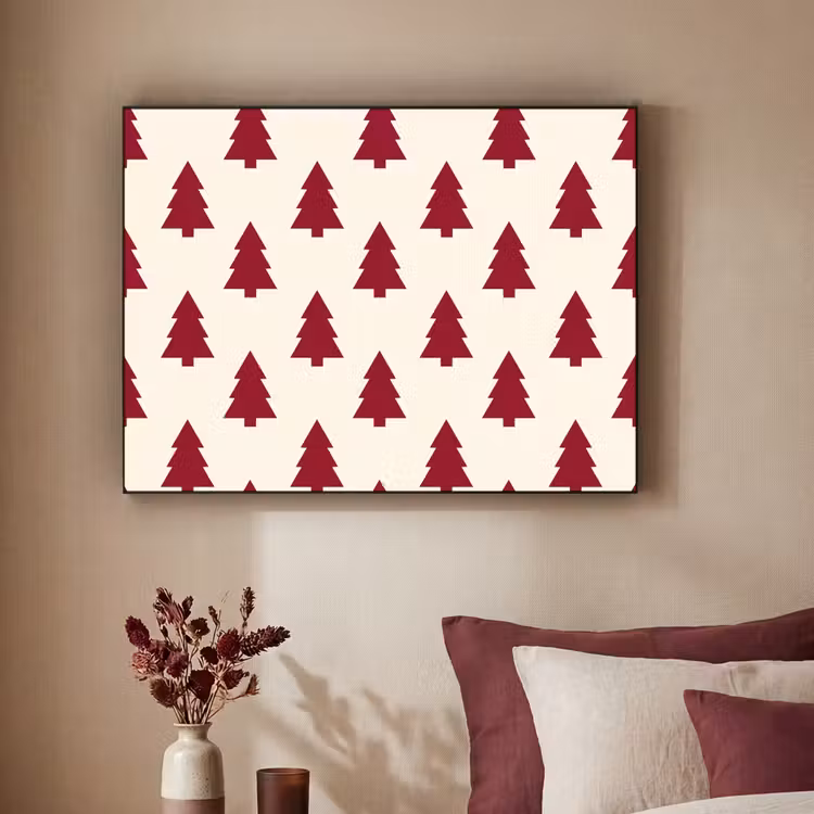 Art Frame - Weihnachtsbaum – Creme – Rot — 2