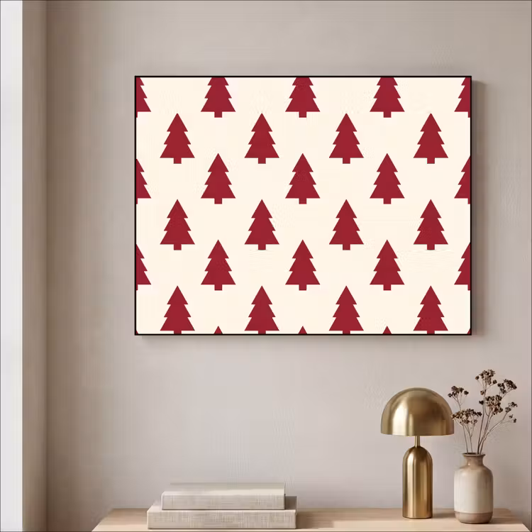 Art Frame - Weihnachtsbaum – Creme – Rot — 4