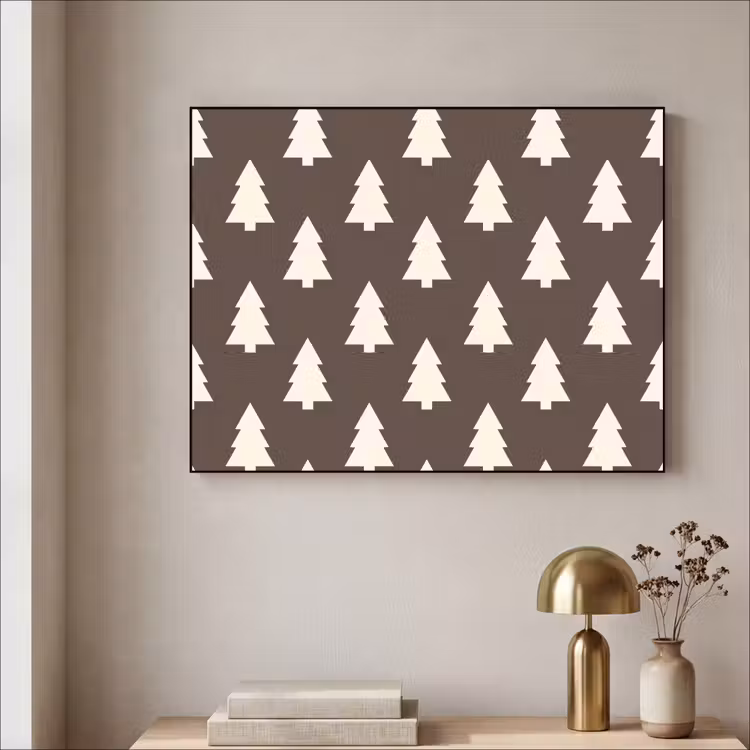 Art Frame - Weihnachtsbaum – Grau – Cremefarben — 4