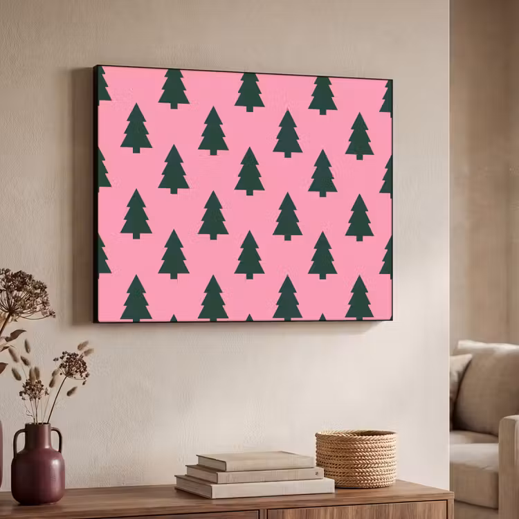 Art Frame - Weihnachtsbaum – Rosa – Grün — 3