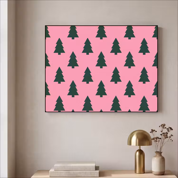 Art Frame - Weihnachtsbaum – Rosa – Grün — 4