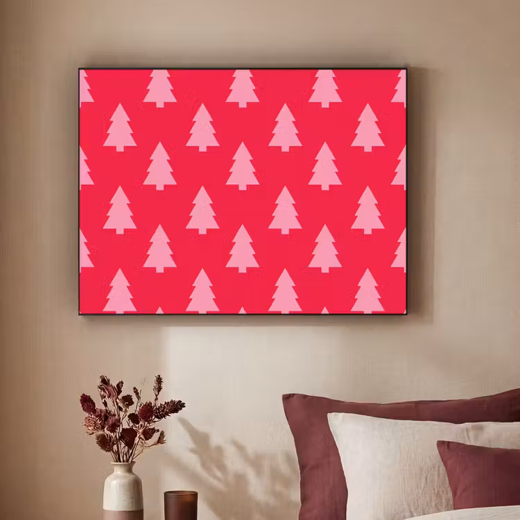 Art Frame - Weihnachtsbaum – Rosa – Rot — 2