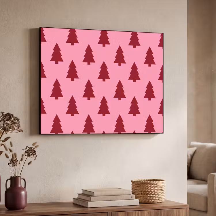 Art Frame - Weihnachtsbaum – Rot – Rosa — 3