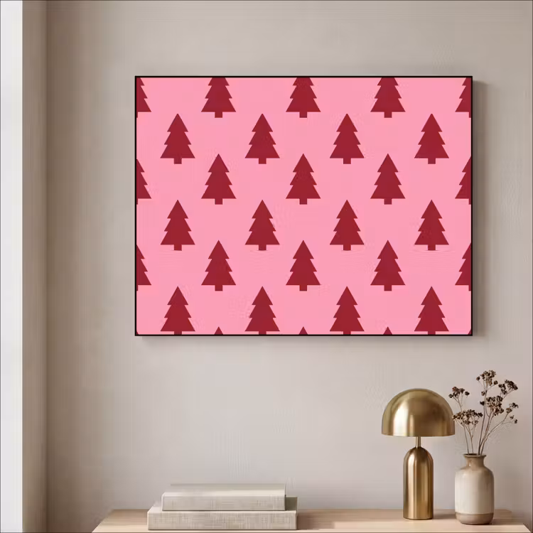 Art Frame - Weihnachtsbaum – Rot – Rosa — 4