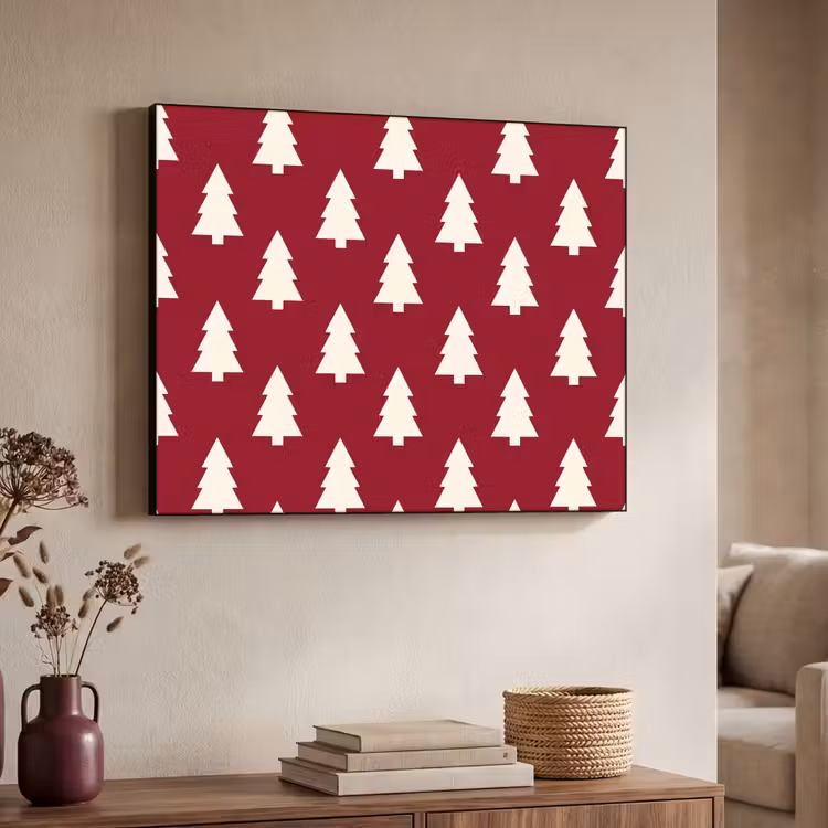 Art Frame - Weihnachtsbaum – Rot – Weiß — 3