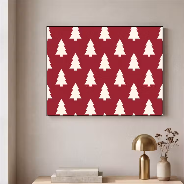 Art Frame - Weihnachtsbaum – Rot – Weiß — 4