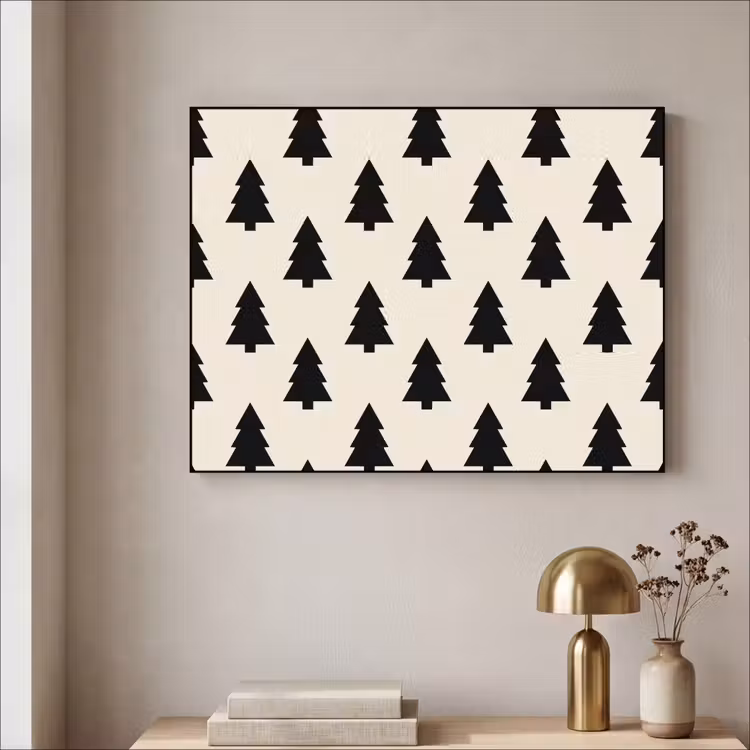 Art Frame - Weihnachtsbaum – Weiß – Schwarz — 4