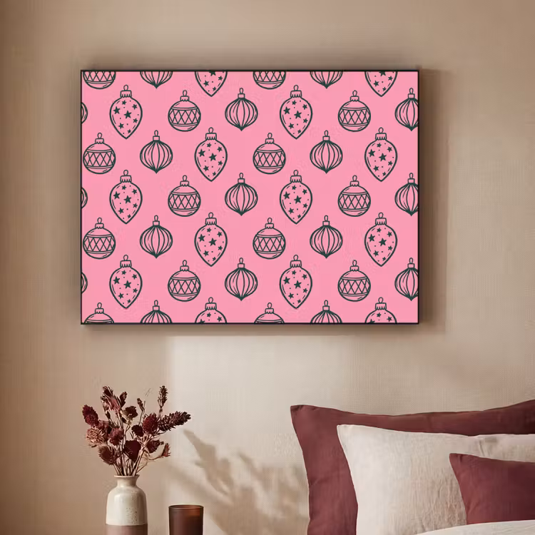 Art Frame - Weihnachtskugel – Grün – Rosa — 2