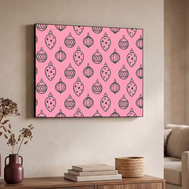 Art Frame - Weihnachtskugel – Grün – Rosa — 3