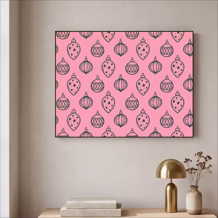 Art Frame - Weihnachtskugel – Grün – Rosa — 4