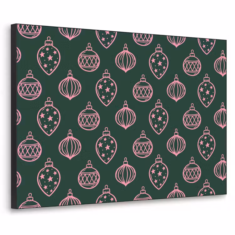 Art Frame - Weihnachtskugel – Rosa – Grün — 1