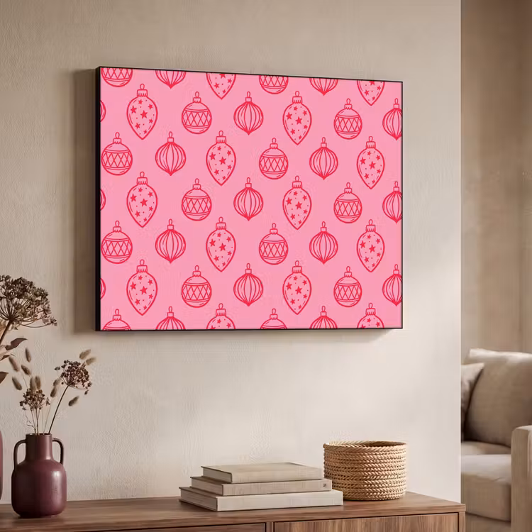 Art Frame - Weihnachtskugel – Rosa – Rot — 3
