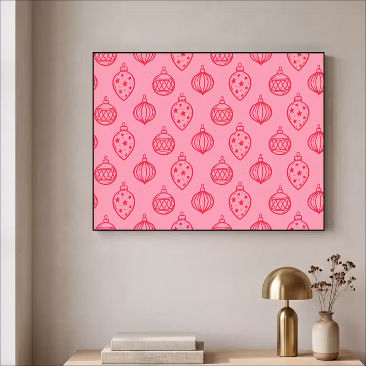 Art Frame - Weihnachtskugel – Rosa – Rot — 4