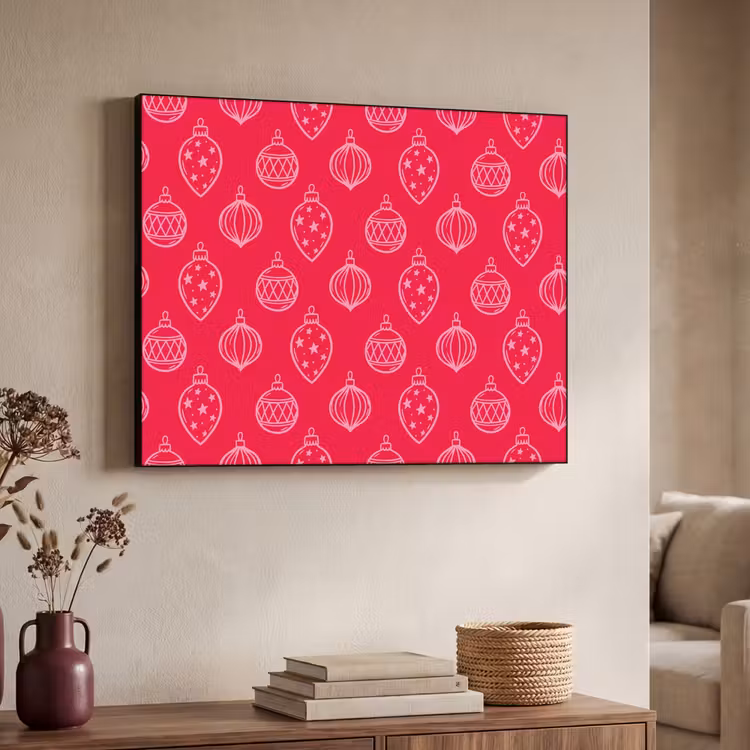 Art Frame - Weihnachtskugel – Rot – Rosa — 3