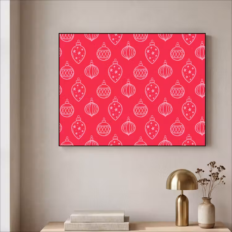 Art Frame - Weihnachtskugel – Rot – Rosa — 4