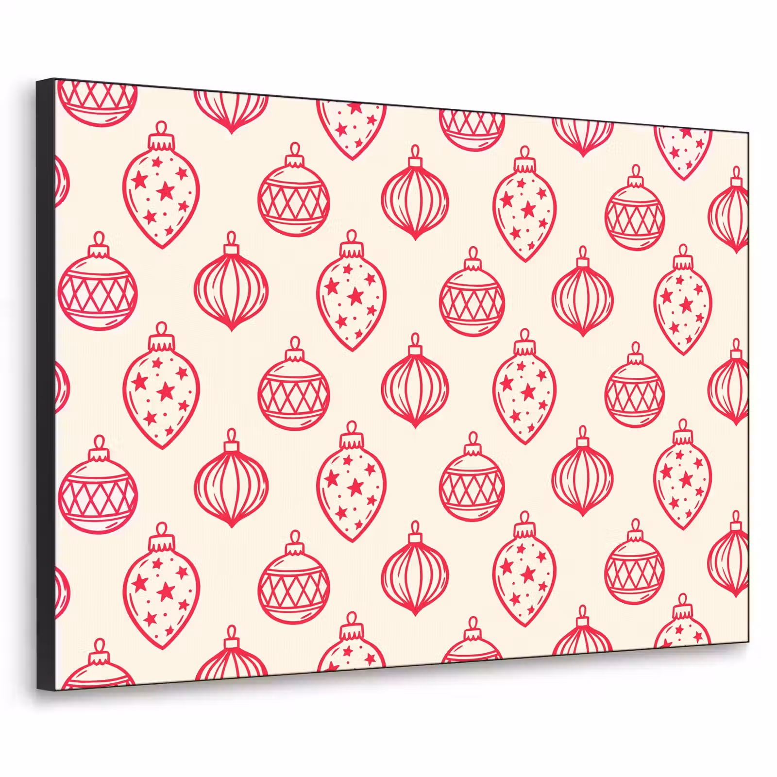 Art Frame - Weihnachtskugel – Creme – Rot — 1