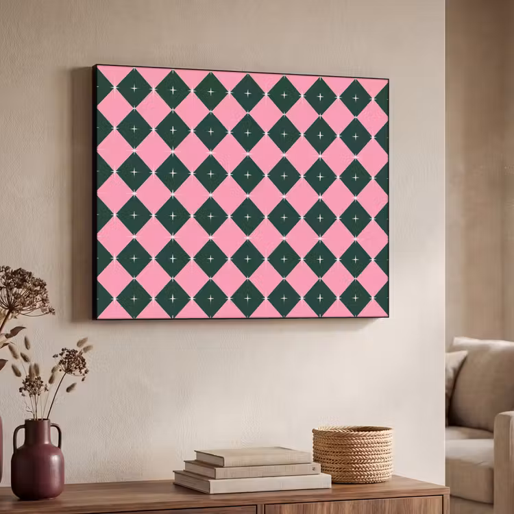 Art Frame - Weihnachten – Rosa – Grün – Stern — 3