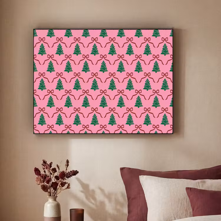Art Frame - Weihnachten – Rosa – Rot – Schleife — 2