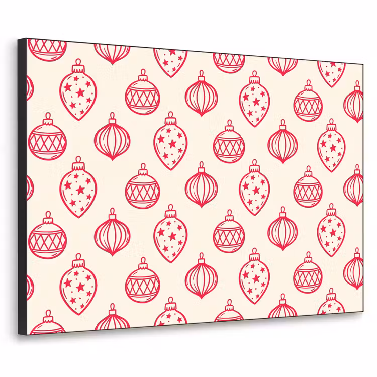 Art Frame - Weihnachtskugel – Creme – Rot — 1