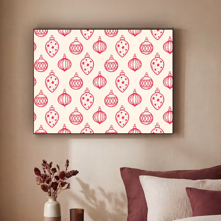 Art Frame - Weihnachtskugel – Creme – Rot — 2