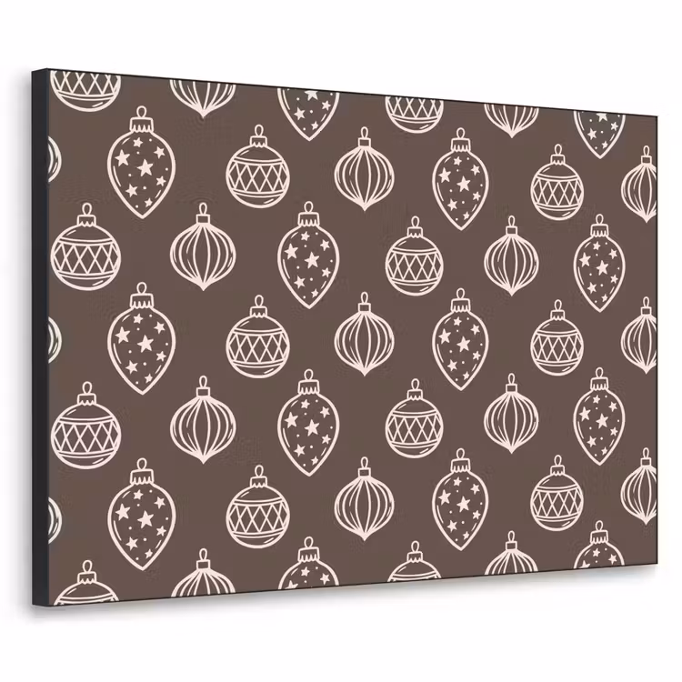 Art Frame - Weihnachtskugel – Grau – Cremefarben — 1