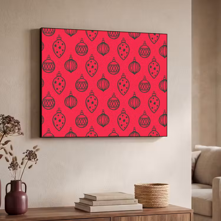 Art Frame - Weihnachtskugel – Grün – Rot — 3
