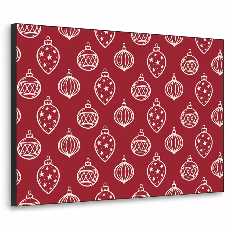 Art Frame - Weihnachtskugel – Rot – Cremefarben — 1