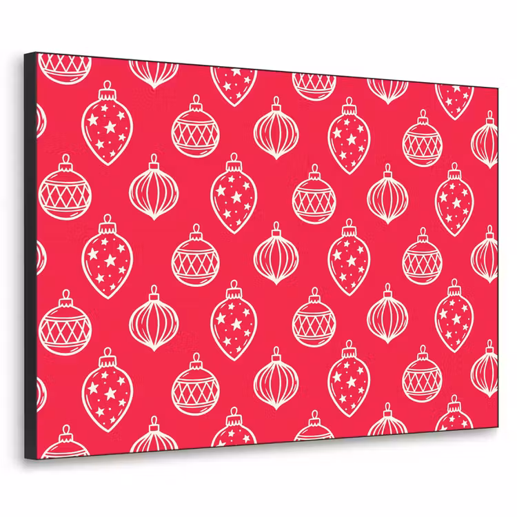 Art Frame - Weihnachtskugel – Rot – Weiß — 1