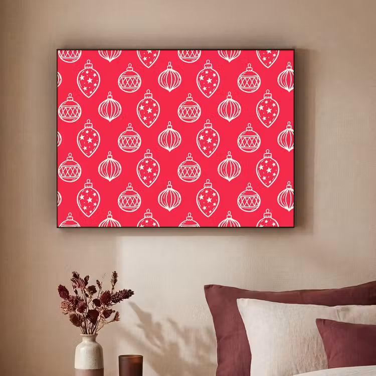 Art Frame - Weihnachtskugel – Rot – Weiß — 2