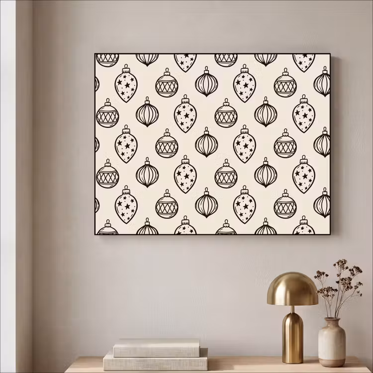 Art Frame - Weihnachtskugel – Schwarz – Weiß — 4