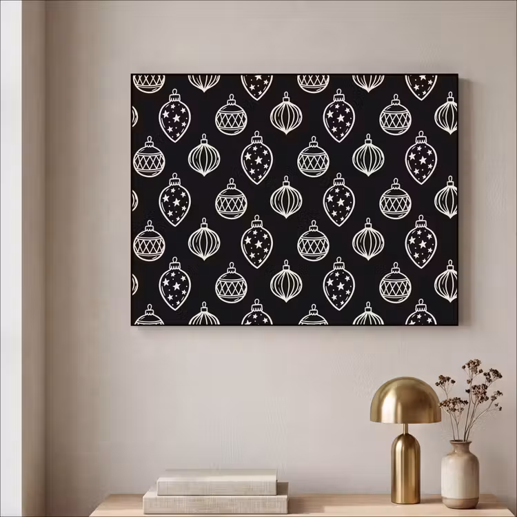 Art Frame - Weihnachtskugel – Weiß – Schwarz — 4