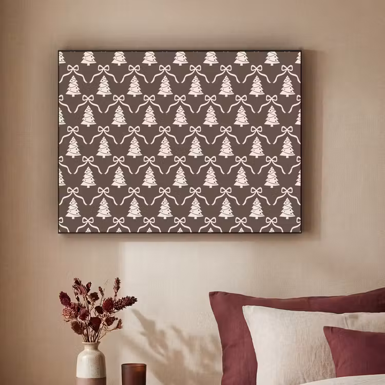 Art Frame - Schleife – Taupe – Weiß – Weihnachten — 2