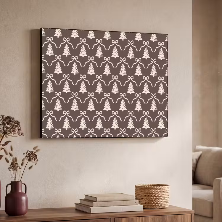 Art Frame - Schleife – Taupe – Weiß – Weihnachten — 3