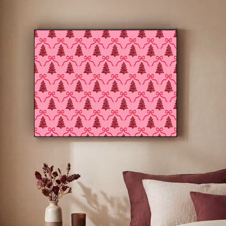 Art Frame - Weihnachten – Rot – Rosa – Schleife — 2