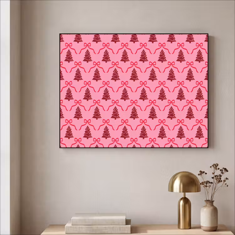 Art Frame - Weihnachten – Rot – Rosa – Schleife — 4