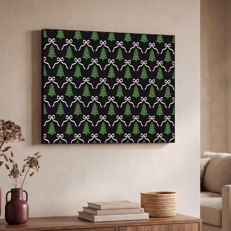 Art Frame - Weihnachten – Schwarz – Weiß – Schleife — 3
