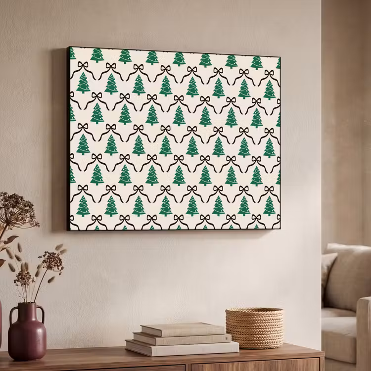 Art Frame - Weihnachten – Weiß – Schwarz – Schleife — 3