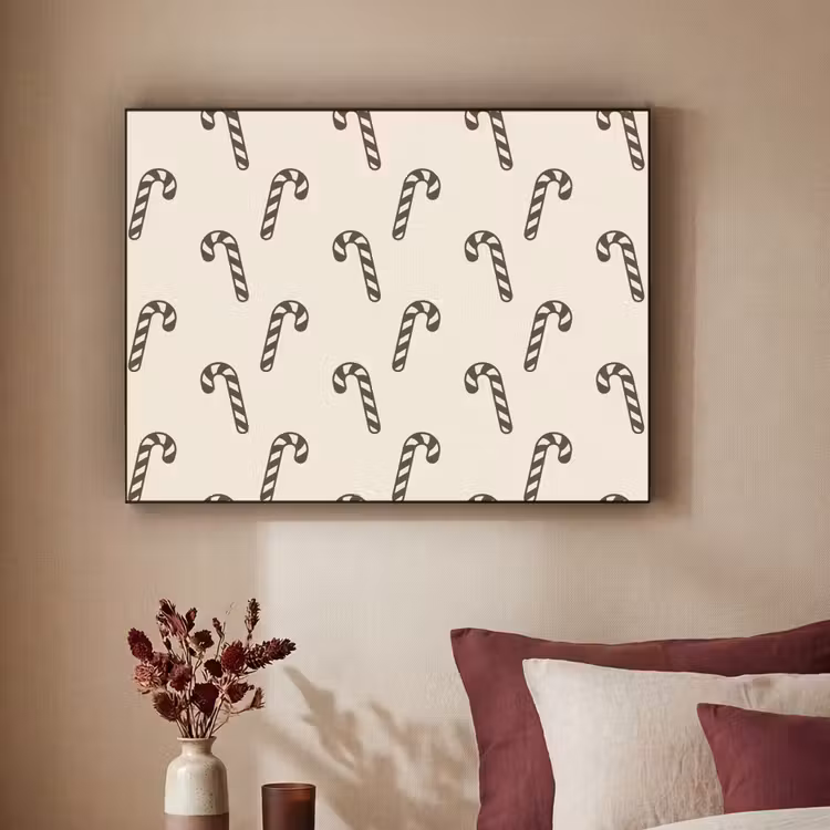 Art Frame - Weihnachten – Grau – Creme – Zuckerstange — 2