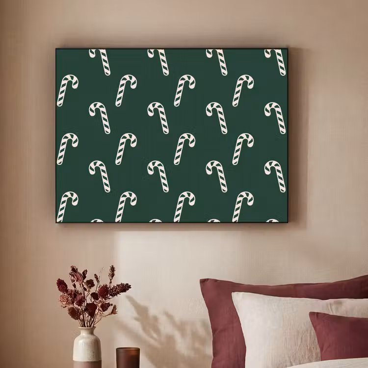 Art Frame - Weihnachten – Grün – Weiß – Zuckerstange — 2
