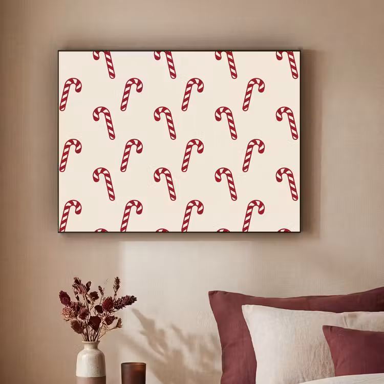 Art Frame - Weihnachten – Rot – Creme – Zuckerstange — 2