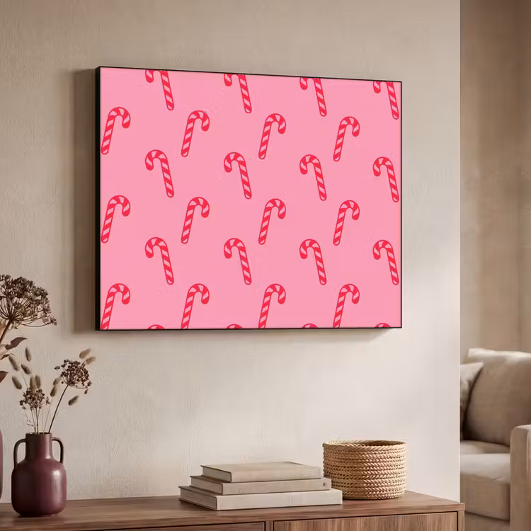 Art Frame - Weihnachten – Rot – Rosa – Zuckerstange — 3
