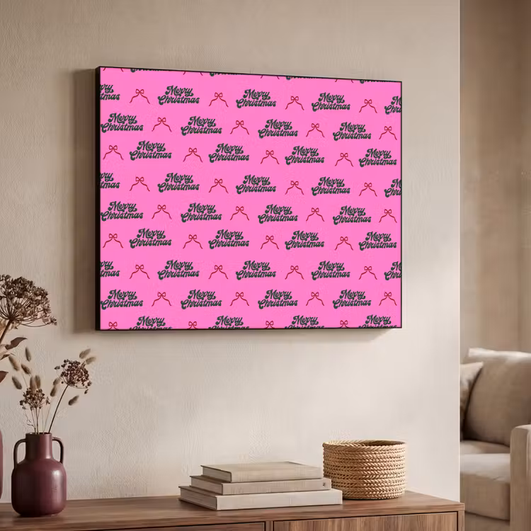 Art Frame - Text – Neon – Rosa – Weihnachten — 3