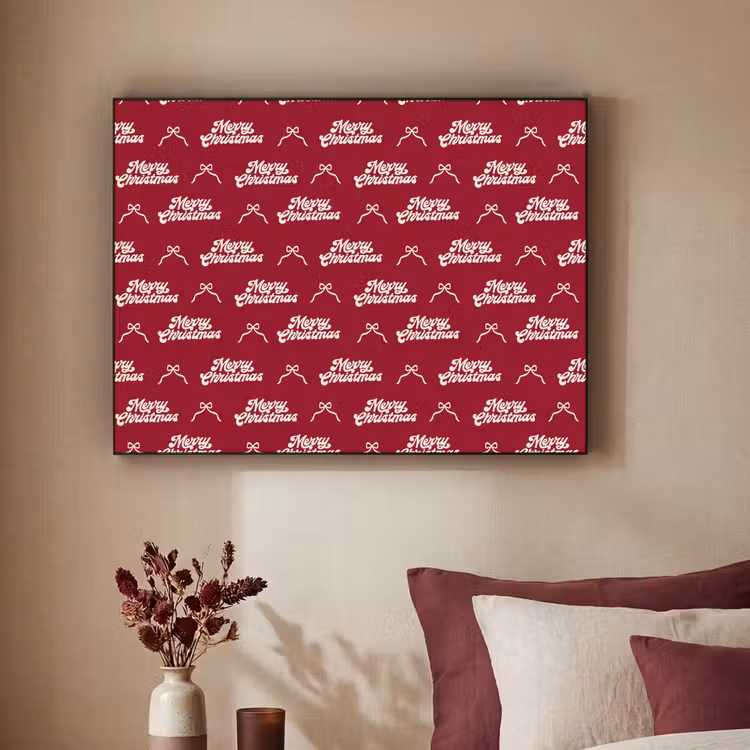 Art Frame - Text – Rot – Weiß – Schleife — 2